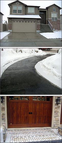 Heated driveway snow melting systems.