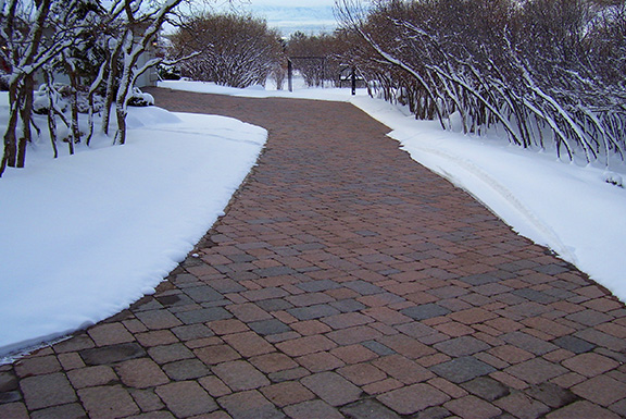 A heated paver driveway.