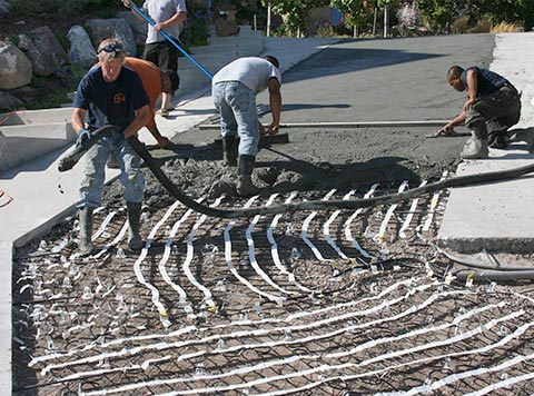 A heated paver driveway.