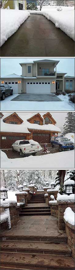 Heated driveway and snow melting system installations.