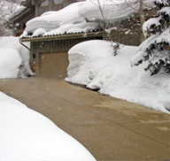 A radiant heated driveway - full coverage.