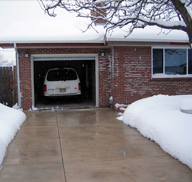 Radiant heateded driveway.