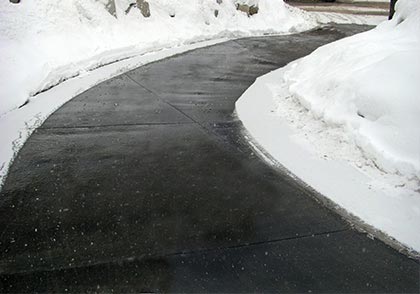 Heated driveway.