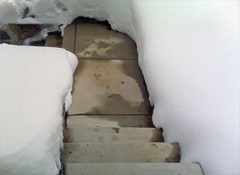 Heated steps.