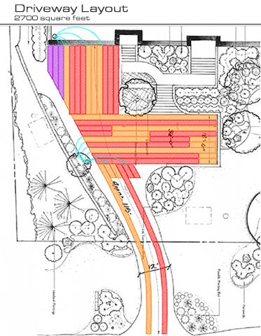 An example of a custom heated driveway design.